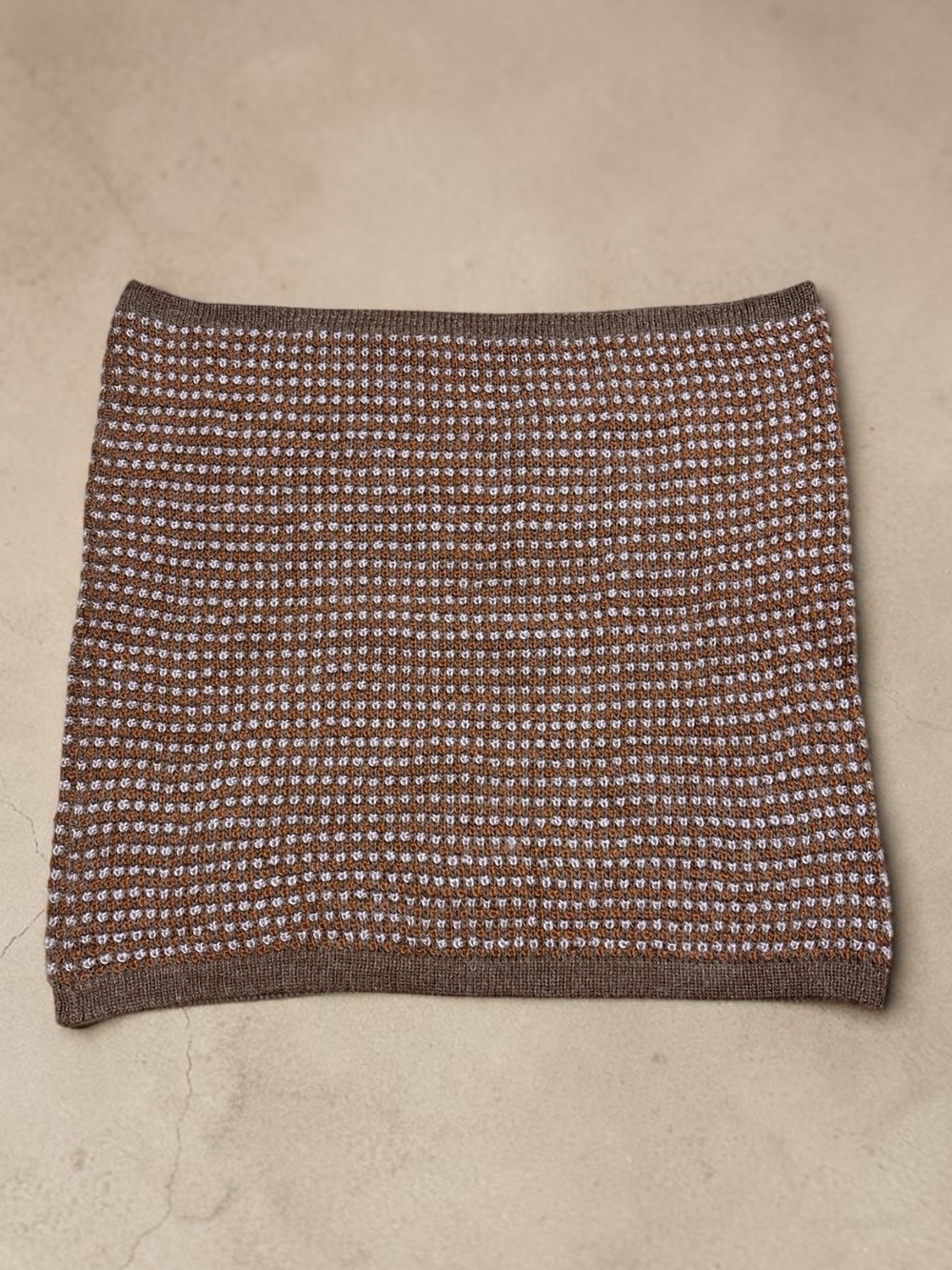 ECHO Alpaca Wool Blend Flecked Knit Infinity Scarf Snood - Cinnamon Brown Earthy